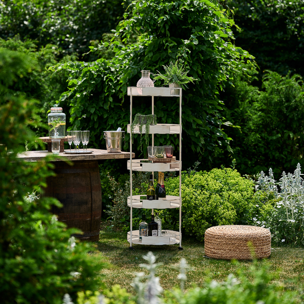 Cream Circular Shelving Unit