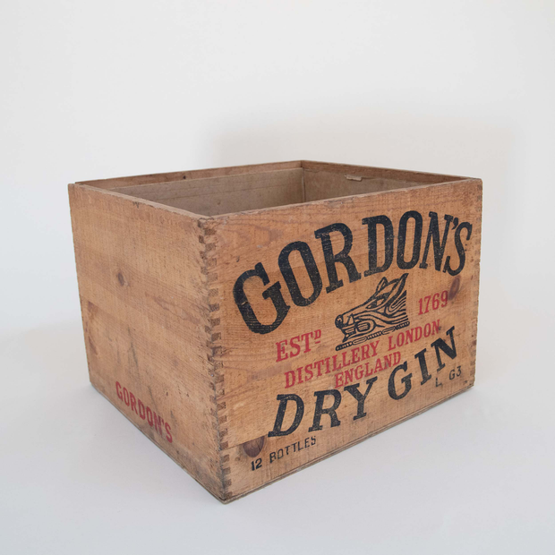 Large Gordons Wooden Crate