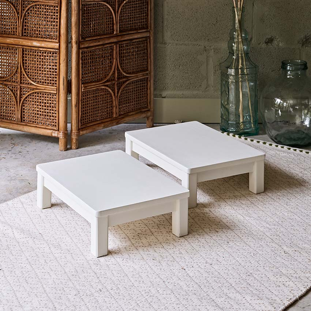 White Chabudai Table