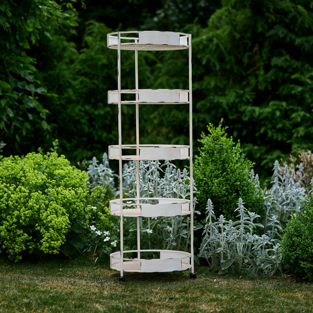 Cream Circular Shelving Unit