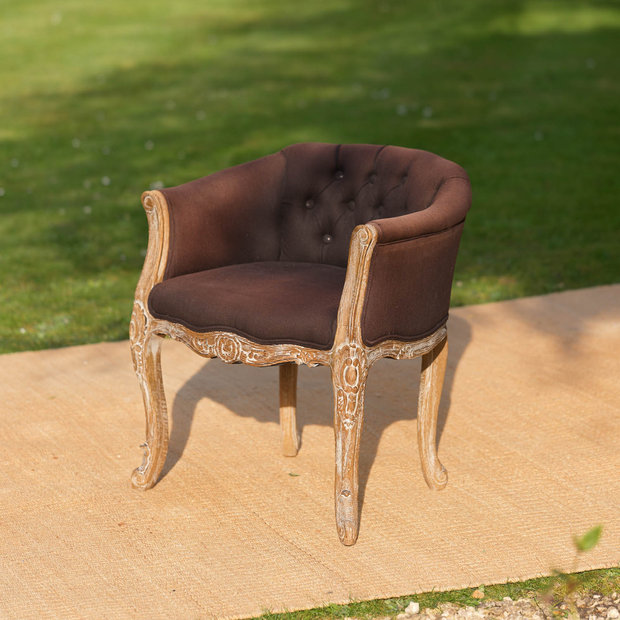Peary Brown Club Chair