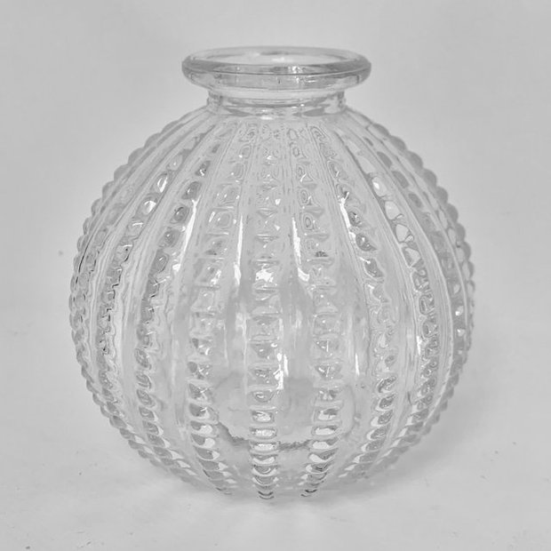 Beaded Glass Bud Vase - Round