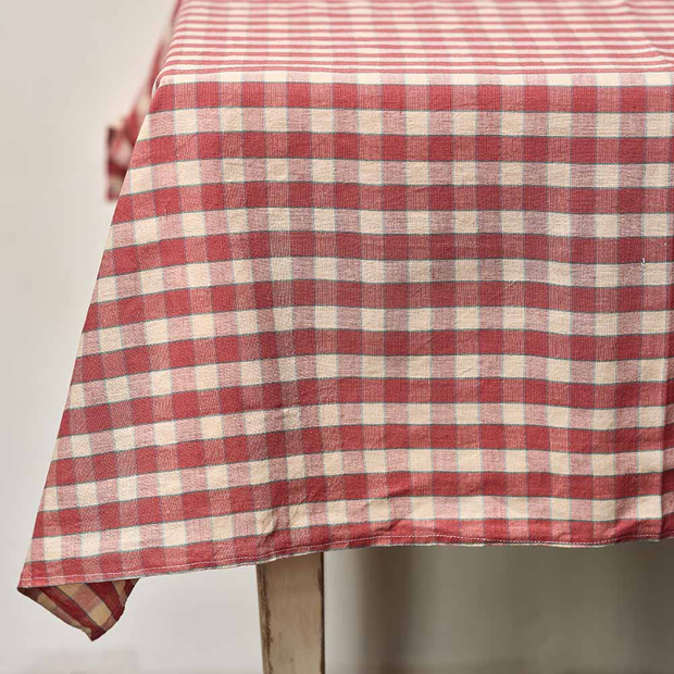 Raspberry Pink Check Tablecloth