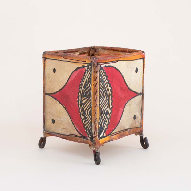 Orange Moroccan Tealight Lantern