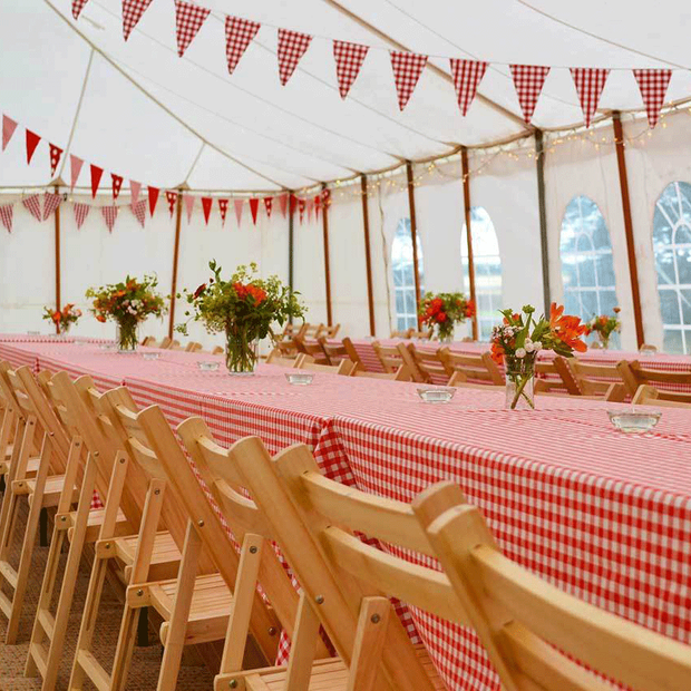 Red & White Check Tablecloth