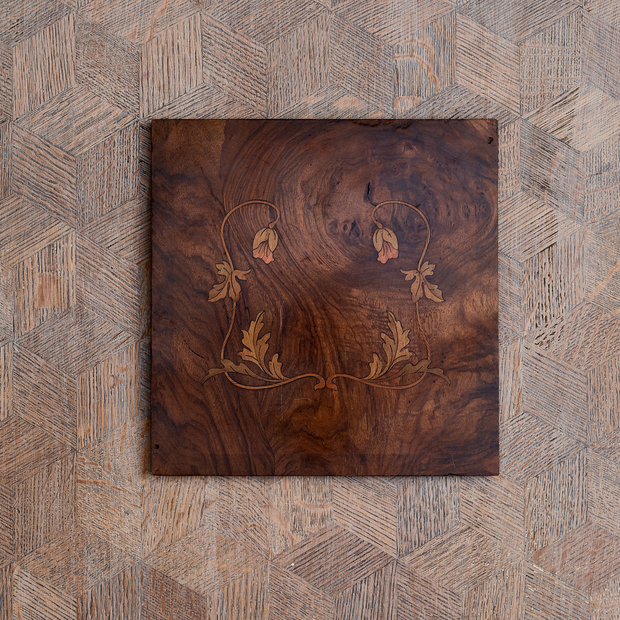 Patterned Inlay Wooden Serving Board - Square