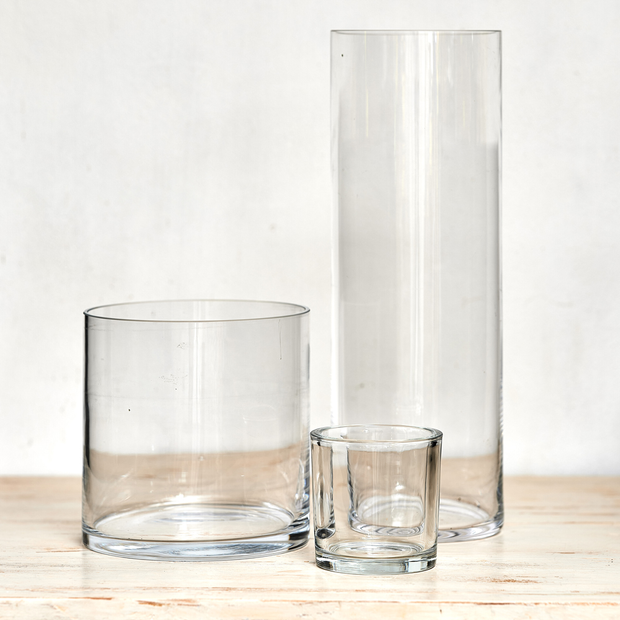 Cylindrical Glass Vase (Tall)