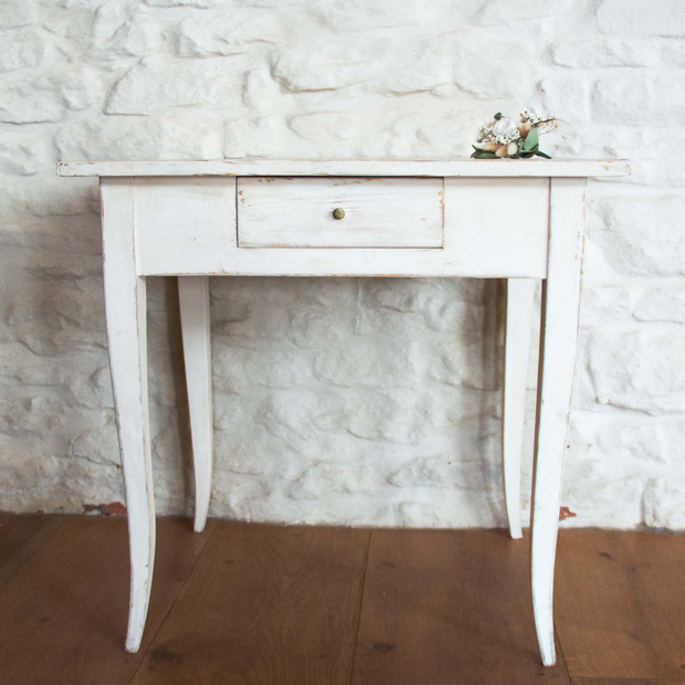 Distressed White Table