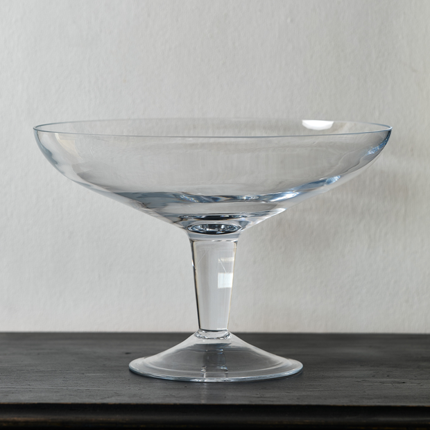 Large Glass Stemmed Bowl