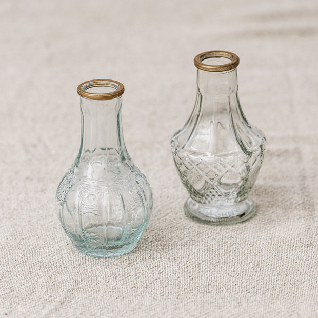 Gold Rimmed Glass Bud Vase (1)