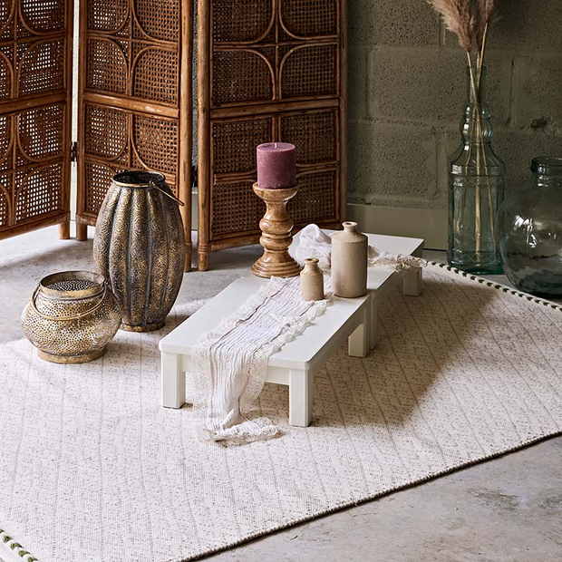 White Chabudai Table