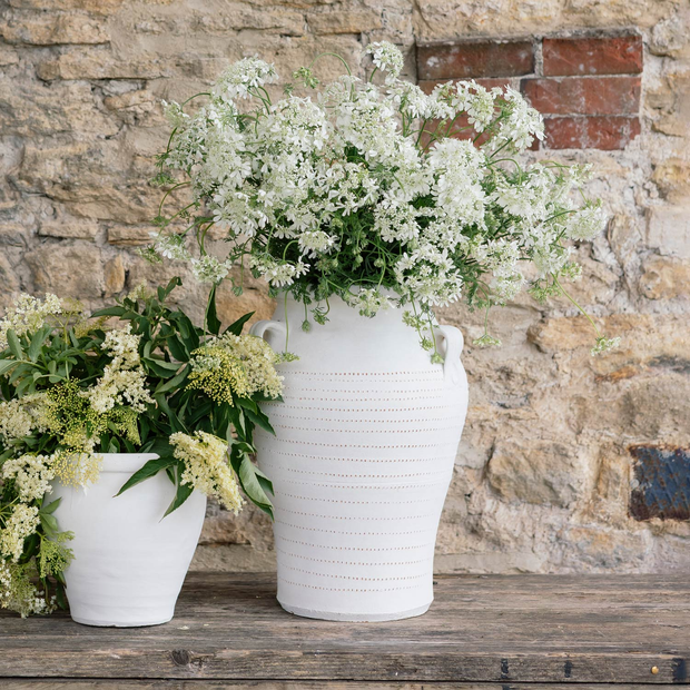Large White Floor Vase