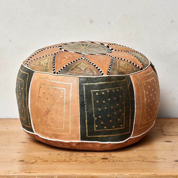 Green Moroccan Pouffe