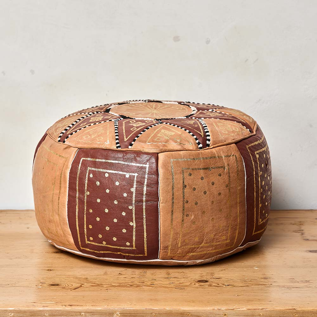 Brown Moroccan Pouffe