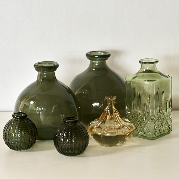 Green Assorted Vases (set of 6)