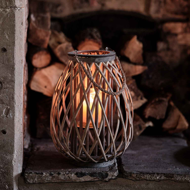 Natural Willow Lantern (Medium)