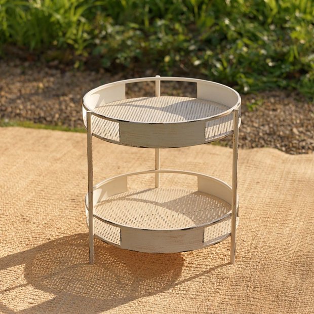 Cream Round Side Table