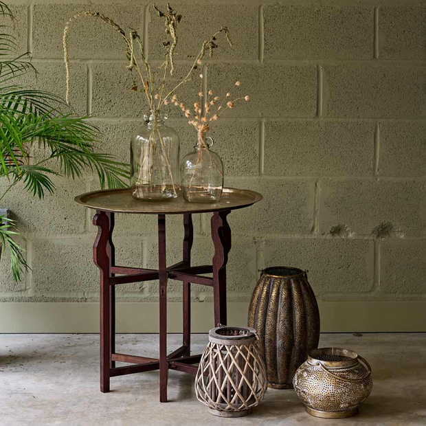 Brass Patterned Lantern