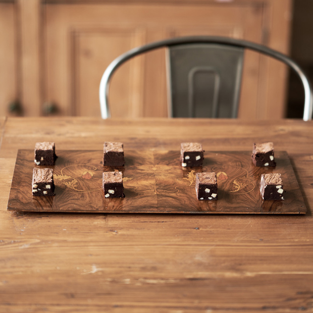 Patterned Inlay Wooden Serving Board - rectangular