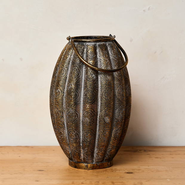 Brass Patterned Lantern