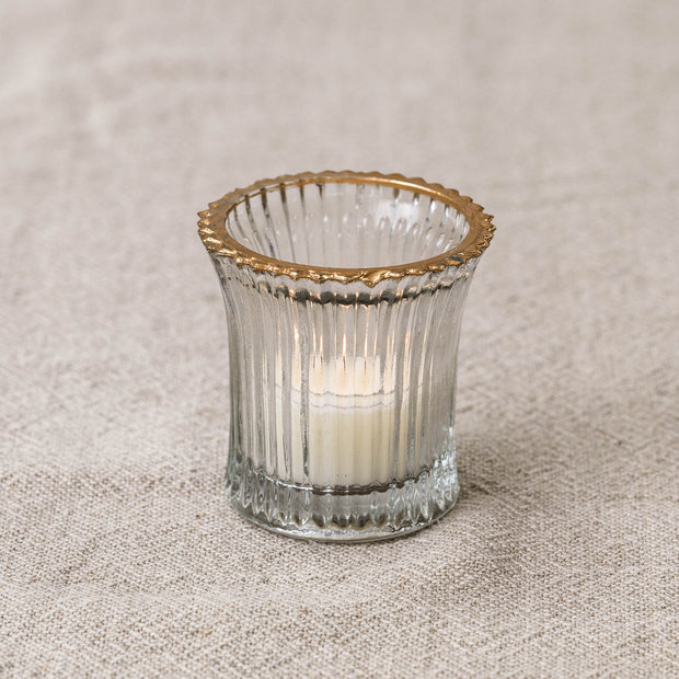 Gold Rimmed Tealight Holder