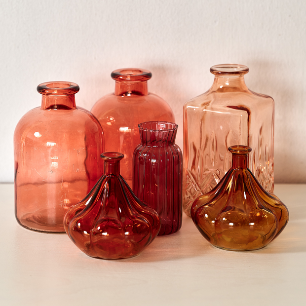 Amber Assorted Vases (set of 6)