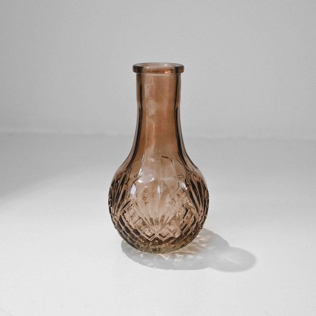 Brown Gourd Glass Bud Vase