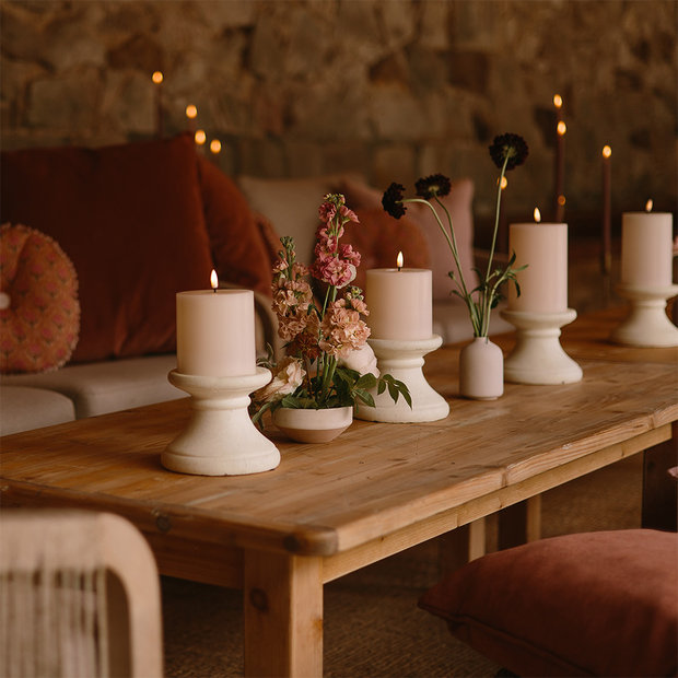 CT52 LED Chunky Pillar Candle- Large