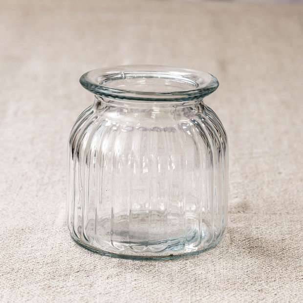 Ribbed Glass Vase