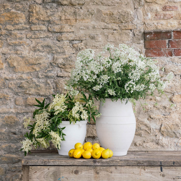 Medium White Floor Vase