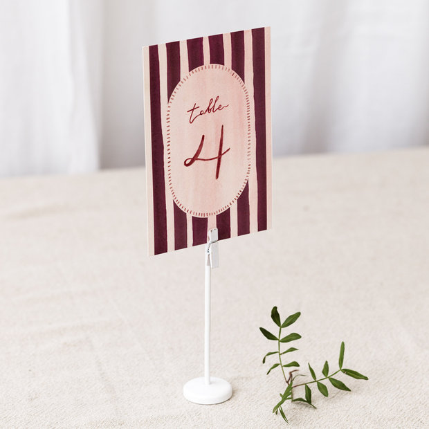 White Table Name Holder