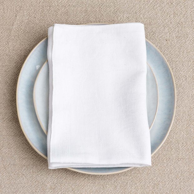 White Vintage Dinner Napkin