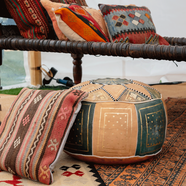 Green Moroccan Pouffe