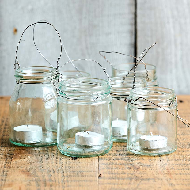 Hanging Glass Jars (assorted)