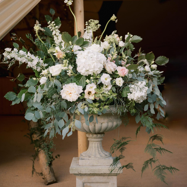 Large Stone Urn + Plinth 