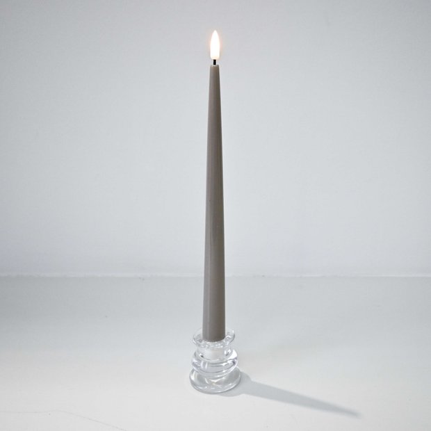 CT57 LED Taupe Tapered Dinner Candles - tall
