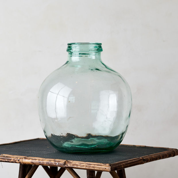 Vintage Glass Demijohn (green)