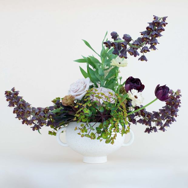 Speckled Ceramic Flower Urn