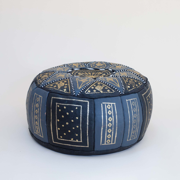 Black Moroccan Pouffe