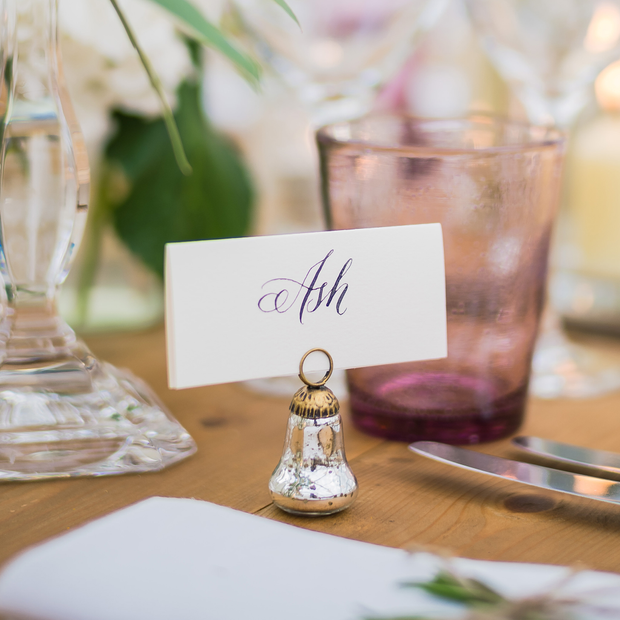 Antique Silver Place Name Holders