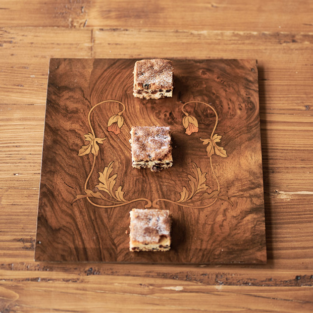 Patterned Inlay Wooden Serving Board - Square