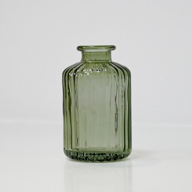 Green Glass Bud Vases