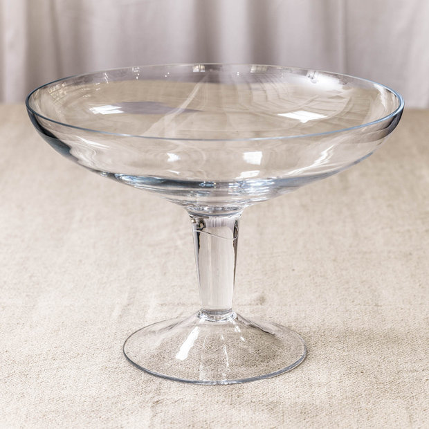 Large Glass Stemmed Bowl