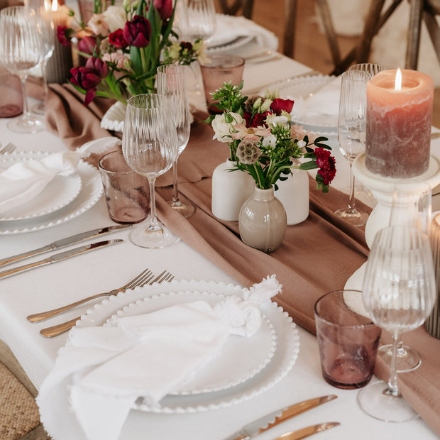 White Fringe Linen Napkin