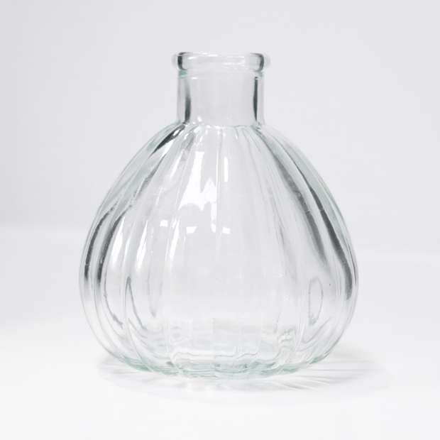 Scalloped Glass Bud Vase