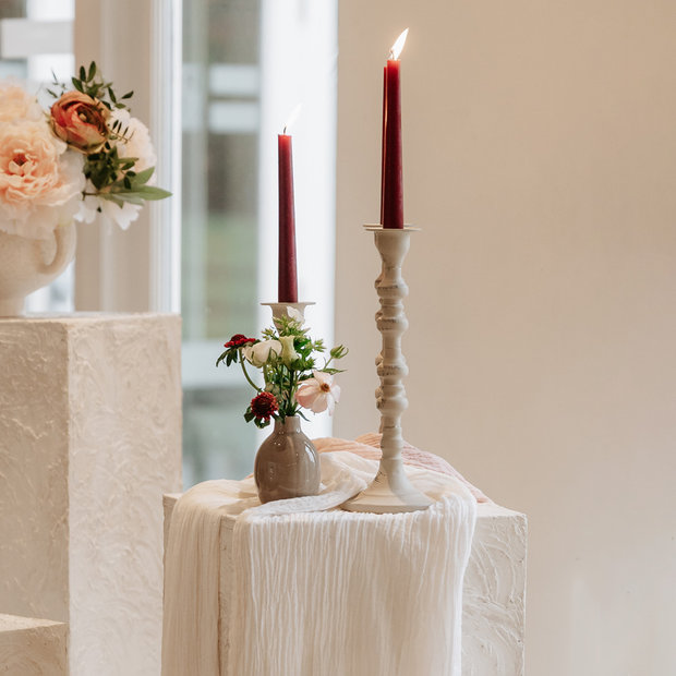 Ivory Cheesecloth Linen Table Runner