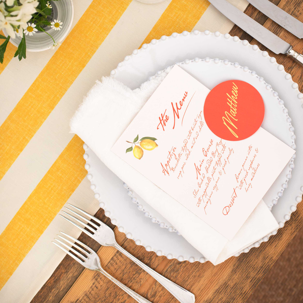 Yellow Stripe Table Runner
