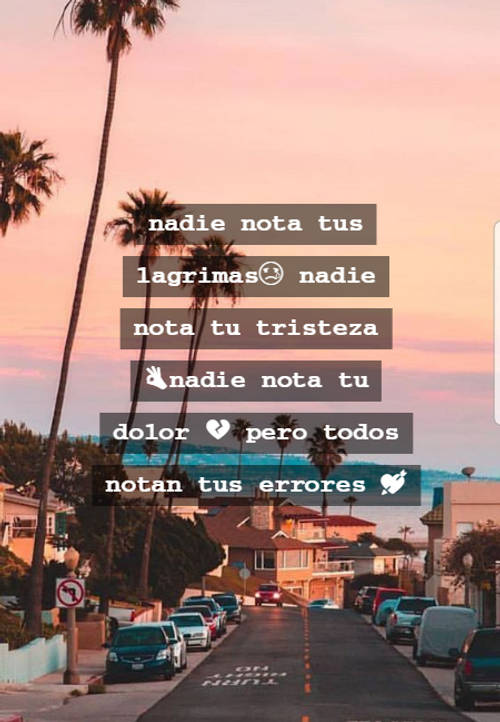 Frases para Reflexionar - nadie nota  tus lagrimas? nadie nota tu tristeza ?nadie nota tu dolor ? pero todos notan tus errores ?