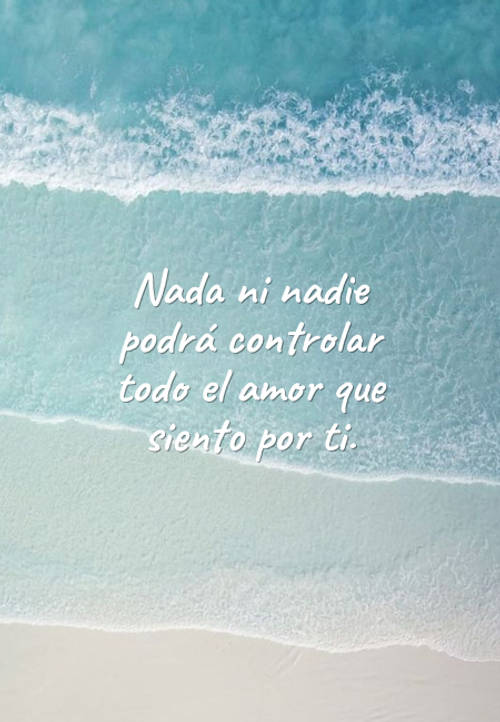 Frases de Amor - Nada ni nadie podrá controlar todo el amor que siento por ti.