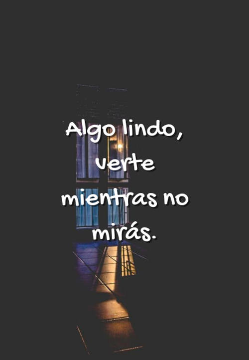 Frases de Amor - Algo lindo, verte mientras no mirás.